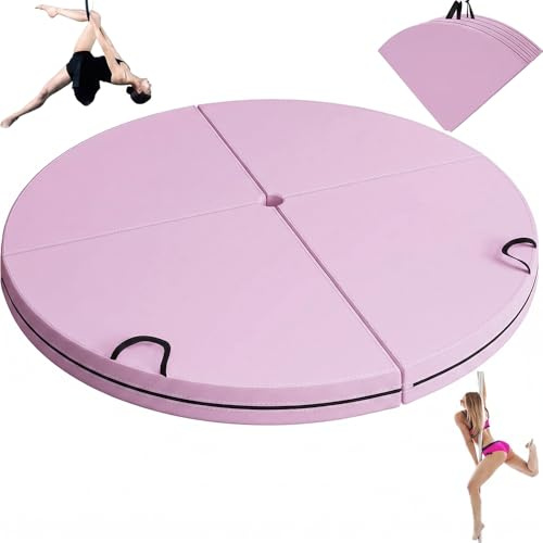 HoldOneLight Dance Pole Mat 120cm Diameter 10cm Thick, Shock-Absorbing Safety Crash Mat for Pole Dancing, Yoga, Gymnastics & Home Fitness