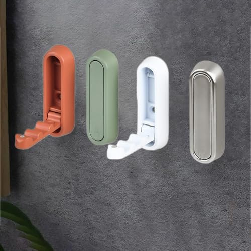 Ganci da parete pieghevoli da parete, per asciugamani, cappotti, ganci appendiabiti per bagno, corridoio, cucina (bianco)