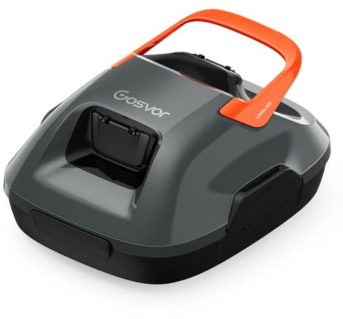 Gosvor Robot Limpiafondos Piscina, Doble Motor 90min Autonomía, Aspirador Inalámbrico 3.4kg, Fácil Uso, Ideal Piscinas Planas hasta 80㎡
