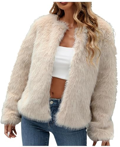 PAIDAXING Cappotti invernali da donna in pelliccia sintetica di lusso aperto davanti corto ispessito cappotto Cardiagn moda giacca di pelliccia da festa slim fit 2024