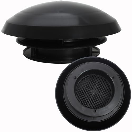 Dachlüfter Pilzlüfter Fliegenschutz Wohnwagen Wohnmobil Caravan Boot schwarz 2 TLG.