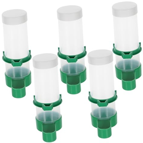BCOATH 5pcs Bird Feeder Automatic Bird Feeding Bowl Scatter Discharger for Easy Cleaning Random Style