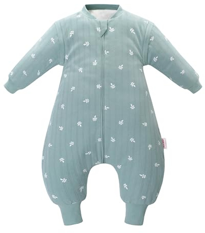 amo nenes Baby Sleeping Bag with Legs 2.5 TOG Children's Wearable Blanket with Detachable Long Sleeve,Unisex 100% Cotton Winter Toddler Sleep Sack for Infant Toddler