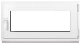 Framex Finestra in Plastica Bianca, Larghezza x Altezza: 120 x 60 cm (1200 x 600 mm), Triplo Vetri (32 mm), Anta-Ribalta, Girevole DIN Destra – Premium