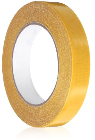 Skrfren Ruban adhésif blindé - 20 mm x 20 m - Jaune - Haute performance - En tissu - Extra fort - Pour tuyaux, tapis, étanchéité, réparations