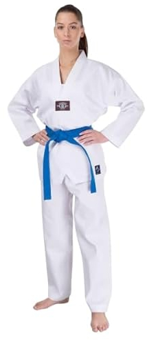 Budodrake Taekwondo Anzug Korea II mit Rückendruck Mischgewebe (150)