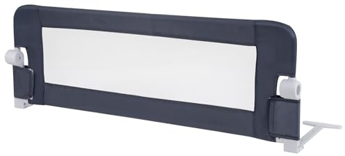 COSTWAY Barrière de Lit Pliable pour Bébé/Enfant Barre de Lit Rabattable avec Mousse Souple, Trous Pré-Percés Barrière de Protection Bébé Chambre à Coucher (Gris, 120 x 42,5 CM)