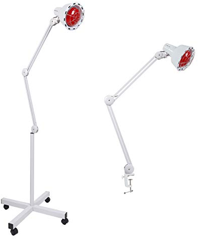 Longing Home Infrarotlampe，Infrarot-Wärmestrahler rotlichtlampe wärmelampe waermelampe Rotlicht Strahler Infrarotlichttherapie 275W Behandlung von Erkältungen und Muskelverspannungen