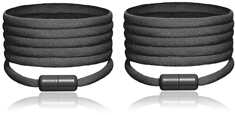 ALPHAPACE Pace Locks mit Metal Caps - 5mm breite elastische Schnürsenkel ohne binden, Slip-on Schnellverschluss aus Metall für Sport, Jugend & ältere Menschen, 100 cm, 1-Paar in Schwarz/Schwarz