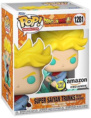 Funko Pop! Animation: DBS - Super Saiyan Trunks mit Sword - Leuchtet Im Dunkeln - Dragon Ball Super - Amazon-Exklusiv - Vinyl-Sammelfigur - Geschenkidee - Offizielle Handelswaren - Anime Fans