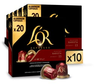 L'OR Espresso Cápsulas de Café Barista | Intensidad 13 | 200 Cápsulas Compatibles Nespresso (R)