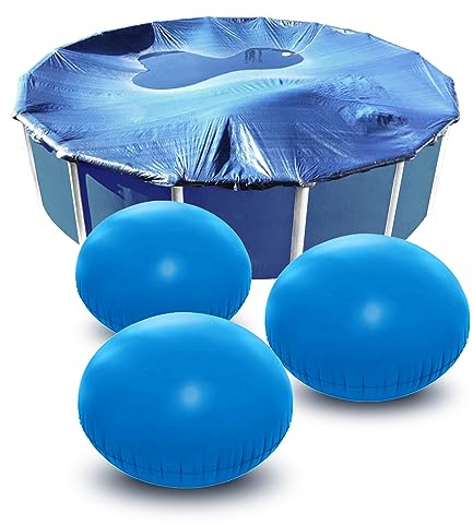 Coussin Piscine Hivernage Tour ∅ 4ft, Coussin Gonflable Piscine Hivernage, Ballon Hivernage Piscine Hors Sol Hiver, Flotteur Hivernage Piscine, Accessoires Spa Oreiller de Piscine (3 Pièces)