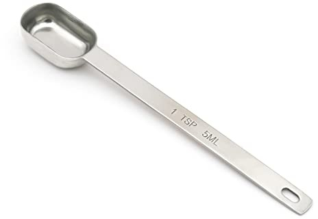 BERYLER 1PCS 1tsp (1/3tbsp, 5ml) Single Measuring Spoon, Stainless Steel Long Handle Individual Teaspoons Only
