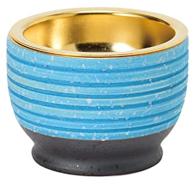 Sunmany Buddhist Altar, Rice Pottery, Single Item, Authentic Arita Ware, Made in Japan, Fashionable, Rice Bowl, Rice Box, Buddhist Altar, Modern Buddhist Altar, Glittering Buddhist Altar, Blue,