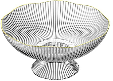 Frutero, Plato De Frutas Cuencos Decorativos Con Orificios De Drenaje Base Desmontable Pedestal Frutero Para Mesa Encimera Fruteros Decorativos Para El Hogar (Transparente)