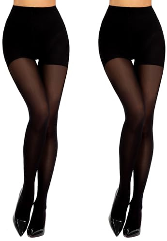 MANZI Compression Tights Women Firm Medium Energising Support Tights 50D Black M