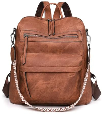 Puwuzixi Frauen Rucksack Wasserdicht Anti-Diebstahl PU Mode Reisen Mehrzweck Cabrio Geldbörse Umhängetasche Handtasche Rucksack