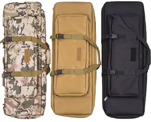 Durable Funda para Armas Largas, Bolsa de Pesca Multifunción Gun Bag, Bolsa de Rifle Táctico, Estuche de Transporte de Armas de Fuego con Almacenamiento de Pistola(Black,33in/85cm)