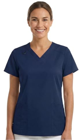 B-well ANGELICA Tunique médicale pour femme avec col en V, poches fonctionnelles, respirante et facile d'entretien, vêtement professionnel pour clinique et cabinet médical