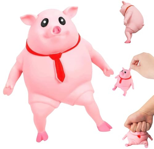 GIUSOBG Antistress leksak gris stressleksak rosa stress gris leksak kreativ squishi söt klämboll för vuxna hem kontor skola resa