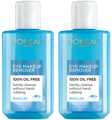 L'Oreal Paris Clean Artiste Oil Free Eye Makeup Remover, 2 Count