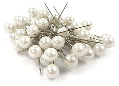 Pin Stecknadel Blumennadel Dekonadeln Perlennadel Perle Nadeln Nadel Perle Blumenstifte Perlenstift Weiss 8mm