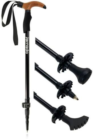 Ultralight Trekking Pole – Quick-Lock Anti-Shock Hiking Stick, Adjustable for Hiking & Backpacking – Cork Grip & Tungsten Tips (Aluminum Alloy, Collapsible) (1)