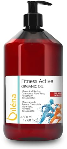 Entspannendes Massageöl · Arnika, Calendula, Aloe Vera Mazeriertes Öl · Körper- & Gesichtsöl · Rosmarin & Eukalyptus · Beruhigend, muskelentspannend und natürlich feuchtigkeitsspendend · 500 ml