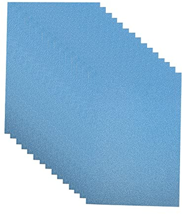 Glitter Cardstock, 250 GSM,15 Sheets, Glitter Paper for Crafts, Birthday and Wedding Party Decorations, Gift Box Packing and Other DIY Projects, 8 X 11.6 Inches (Sky blue 15 sheets)
