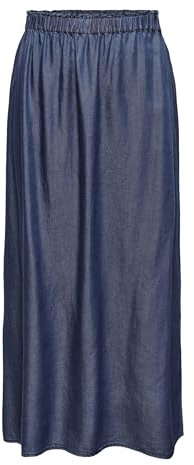 Only Onlpema Venezia Long Skirt DNM Qyt Noos Rock, Blu Jeans Scuro, M