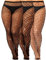 Geyoga 3 Paar Übergröße Glitzer Strumpfhosen Strass Netzstrümpfe mit Hoher Taille Schwarz Netzstrumpfhose für Damen (XL-4XL)