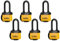 Guliffen Lot de 6 cadenas en acier laminé résistant aux intempéries avec clés identiques pour une utilisation en extérieur