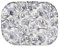 Riviera Maison Servierteller weiß Porzellan mit blauem Blumendruck, rechteckiges Tablett zum Servieren von Snacks handgefertigt - Amalfi Serving Plate - (LxBxH) 40x30x1.5