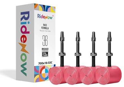 4-pack TPU-cykelslangar – 700 C x 18–32 C med 45/65/85 mm metallPresta-ventil och avtagbar ventilkärna – ultralätt och punkteringssäker för racercykel