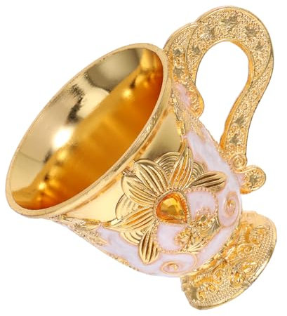 PRETYZOOM Tasse pour Dégustation Gobelet Vintage à Whisky Et Liqueur Mini Tasse Métallique avec Motifs Floraux