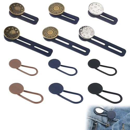 Lot De 12 Rallonge Bouton Pantalon, Elargisseur Pantalon, Bouton Jean Clipsable, Elargisseur Pantalon Grossesse Pour Jeans Pantalons Chemise, Pantalon, Pantalon De Maternité