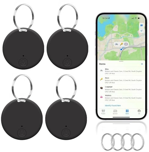 4 Pack Air Tag Tracker Bluetooth Item Finder, Key Finder Wallet Tracker Works, Bidirectional Alarm Anti-lost Key Finder, Bluetooth Item Finders for Luggage, Bags, Wallets, Backpacks, Keys Tracking Tag