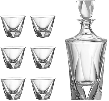 Blyfri Kristallkaraff, Laserskäret Vinglasset, Sjudelat Whiskyset, Hemmabarkaraff, Fyrkantig Kristallkaraff