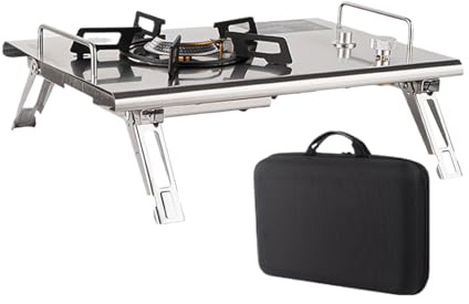 Bärbar campingkarta - kompakt hopfällbar gaskokare, utomhus matlagningsutrustning | picknickvandring tailgating fiske bord RV BBQ backpacking resa bil grilling party äventyr G