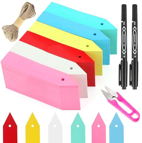 724 PCS Pflanzenschilder zum Beschriften,Kunststoff Pflanzenschilder,Pflanzen Etiketten,Pflanzenstecker Gartenschilder,Pflanzenstecker Stecketiketten,mit 2 Markerstiften,für Blumen,Kräuter und Gemüse