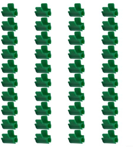 40 clip in plastica per serre per tubi di diametro 8 mm, 11 mm, 13 mm, utilizzate per fissare teloni, reti, teli ombreggianti e pellicole da giardino (13 mm)