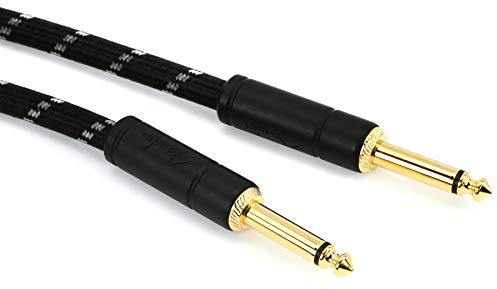 Fender Deluxe Instrument Cable, Gold-Plated Jacks, Straight, 10ft