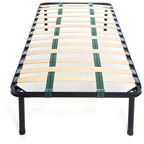 DOLCI SOGNI Rete Letto Singolo 90x200 Rinforzata con 2 Cinghie Elastiche per Taglie Forti, Stabile Rete Ortopedica, Rete Singola Doghe 90x200, Rete Singola con Doghe di Legno 100% Made in Italy