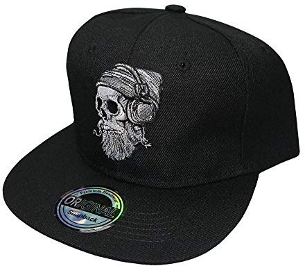 beybey - Cappellino Snapback con motivo a teschio, design alla moda per un look fantastico, Hipster, 1 mese