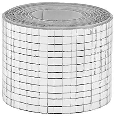 DawnDream Tesselles mosaique Miroirs de 1M / Rouleaux mosaïques Verre adhésif Autocollant de Verre pour la Salle de Bain DIY Mosaique Verre