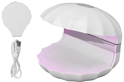 Lampada per Unghie a Doppia Sorgente da 18 W Mini Lampada per Unghie a Conchiglia, Mini Asciugatore per Smalto per Gel per Unghie Lampada da Forno per Unghie Piccola Portatile Colla per Smalto per Fot