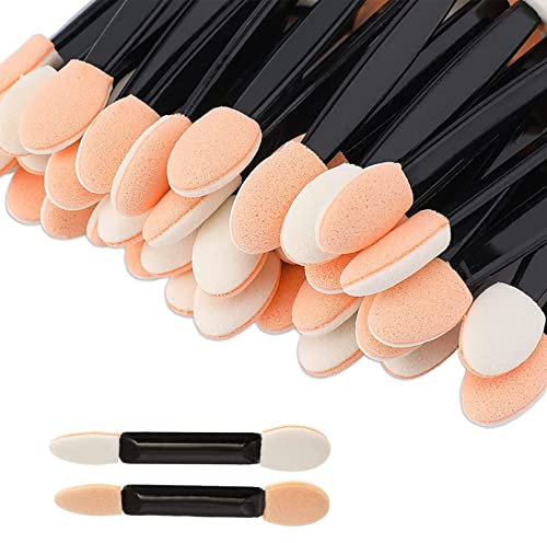 30pcs Eyeshadow Applicator,Eye Shadow Brush Double Sided,Eye Shadow Applicator Stick,Sponge Makeup Applicator,Disposable Eyeshadow Brushes Sponge Eye Shadow Brush for Eyeliner Eye Makeup Beauty Tool