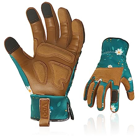 Vgo... 1 Paar Gartenhandschuhe Damen, Gartenhandschuhe, leichte Arbeitshandschuhe (GA7471)