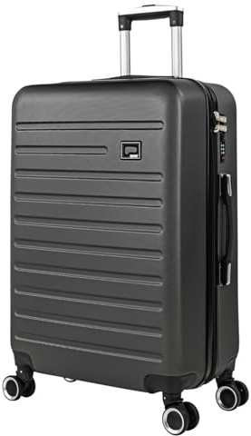 SKPAT - Maleta Mediana con 4 Ruedas Giratorias para Viajes Largos Tipo Trolley Ideal como Maletas de Viaje Grandes 23 Kilos y Maleta Viaje Mediana Resistentes, Antracita