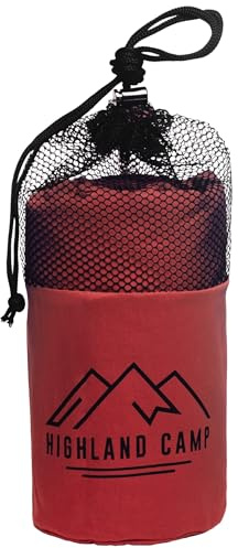 HIGHLAND CAMP Sac de couchage en coton (570 g) - Mini sac de couchage ultra-léger - Idéal pour les auberges, refuges de montagne et auberges de jeunesse